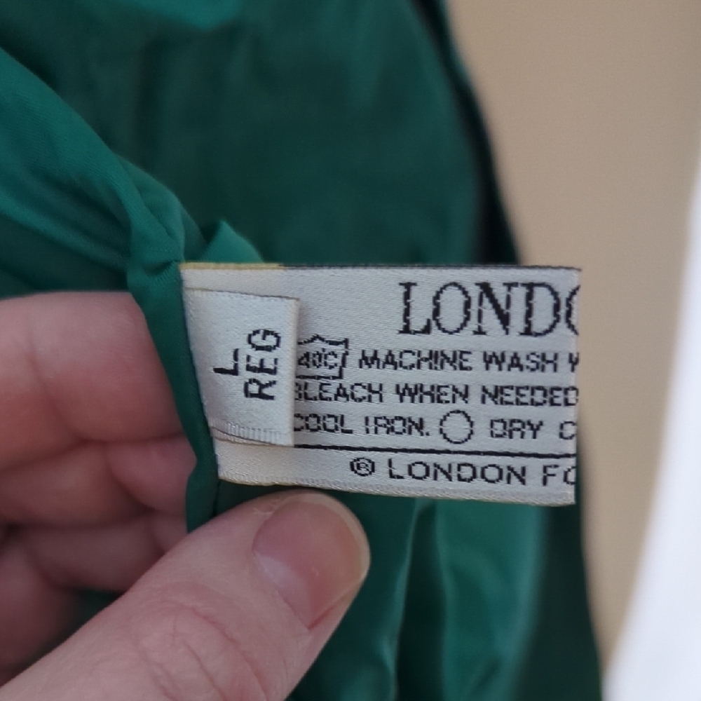 Vintage London Fog Emerald Trench Coat - Picture 3 of 11